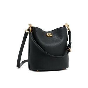 Elegant Black Leather Shoulder Bag